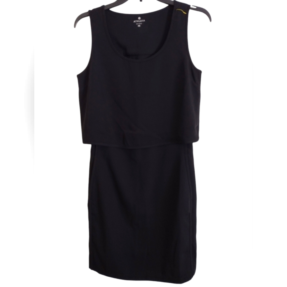 Athleta minimalist sleeveless lightweight black Athletic Sporty dress size XS